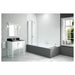 Merlyn 900x1500mm 2-Panel Curved Folding Bath Screen (6mm) - Unbeatable Bathrooms