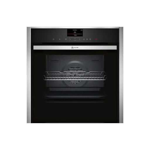 Neff N90 B47FS34H0B Built In Single Slide&Hide&reg; Electric Oven with FullSteam - Stainless Steel - Unbeatable Bathrooms