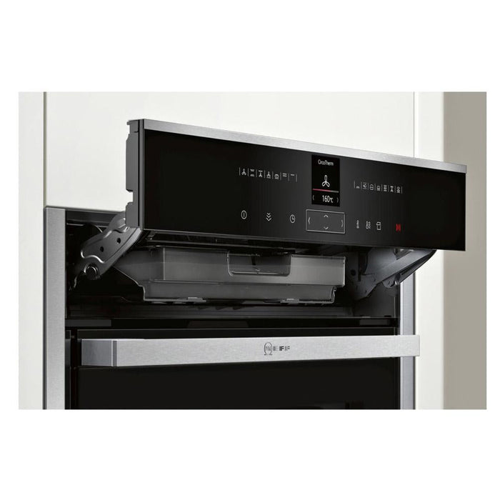 Neff N70 B47VR32N0B Built In Single Slide&Hide&reg; Electric Oven with VarioSteam - Stainless Steel - Unbeatable Bathrooms
