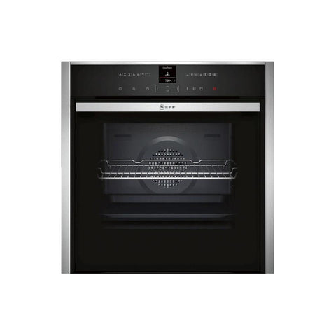 Neff N70 B47VR32N0B Built In Single Slide&Hide&reg; Electric Oven with VarioSteam - Stainless Steel - Unbeatable Bathrooms