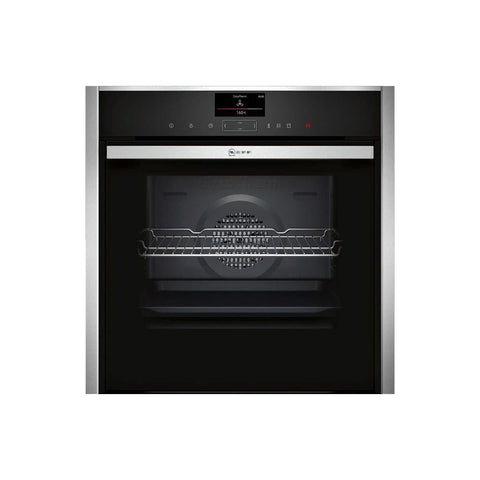 Neff N90 B47VS34H0B Built In Single Slide&Hide&reg; Electric Oven with VarioSteam - Stainless Steel - Unbeatable Bathrooms