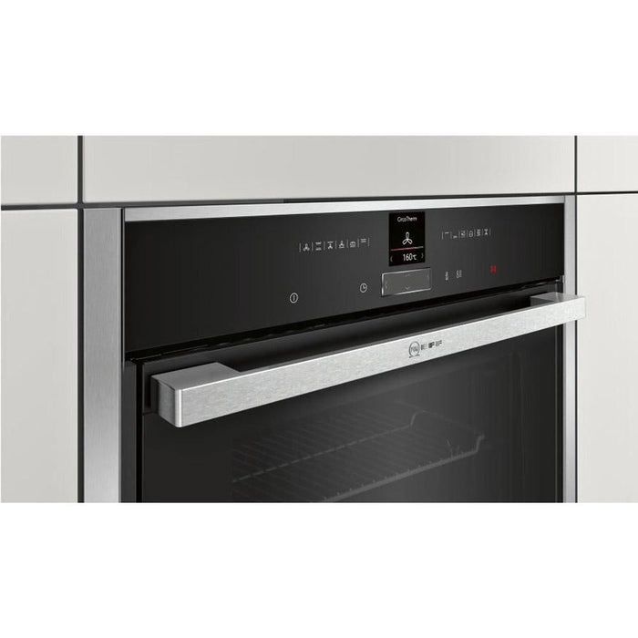 Neff N70 B57CR22N0B Built In Single Slide&Hide&reg; Pyrolytic Oven - Stainless Steel - Unbeatable Bathrooms