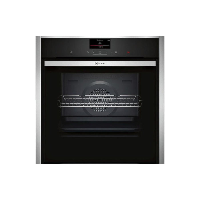 Neff N90 B57CS24H0B Built In Single Slide&Hide&reg; Pyrolytic Oven - Stainless Steel - Unbeatable Bathrooms