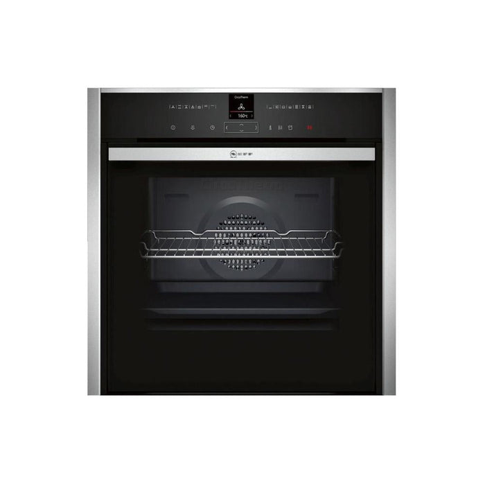 Neff N70 B57VR22N0B Built In Single Slide&Hide&reg; Pyrolytic Oven with VarioSteam - Stainless Steel - Unbeatable Bathrooms