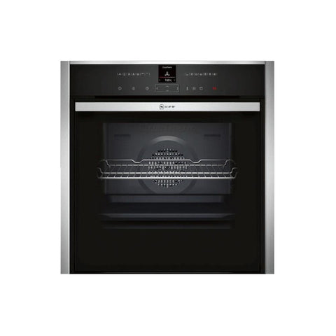 Neff N70 B57VR22N0B Built In Single Slide&Hide&reg; Pyrolytic Oven with VarioSteam - Stainless Steel - Unbeatable Bathrooms