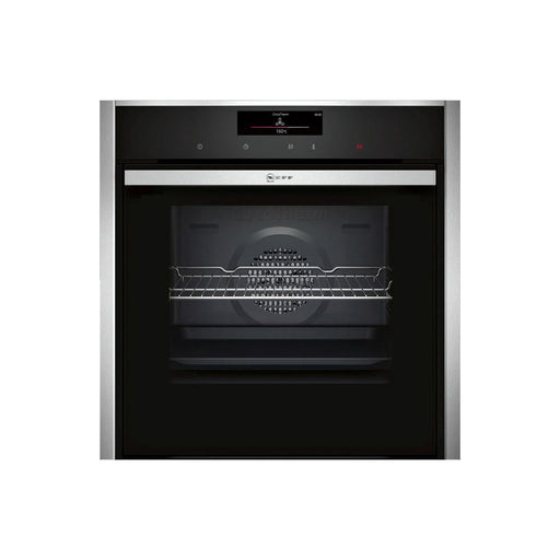 Neff N90 B58CT68H0B Built In Single Slide&Hide&reg; Pyrolytic Oven - Stainless Steel - Unbeatable Bathrooms