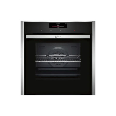 Neff N90 B58CT68H0B Built In Single Slide&Hide&reg; Pyrolytic Oven - Stainless Steel - Unbeatable Bathrooms