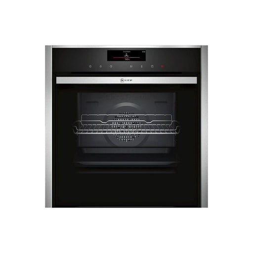 Neff N90 B58VT68H0B Built In Single Slide&Hide&reg; Pyrolytic Oven with VarioSteam - Stainless Steel - Unbeatable Bathrooms
