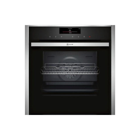 Neff N90 B58VT68H0B Built In Single Slide&Hide&reg; Pyrolytic Oven with VarioSteam - Stainless Steel - Unbeatable Bathrooms