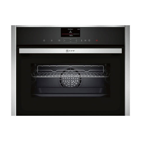 Neff N90 C17FS32H0B Built In Compact Electric Oven with FullSteam - Stainless Steel - Unbeatable Bathrooms