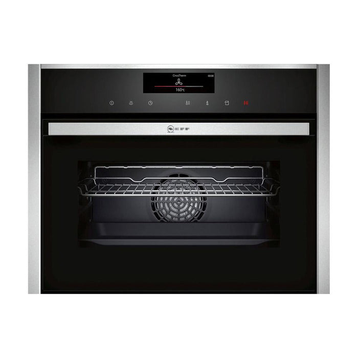 Neff N90 C18FT56H0B Built In Compact Slide&Hide&reg; Electric Oven with FullSteam - Stainless Steel - Unbeatable Bathrooms