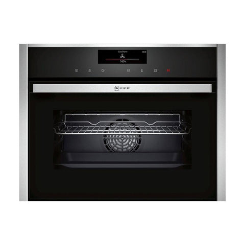 Neff N90 C18FT56H0B Built In Compact Slide&Hide&reg; Electric Oven with FullSteam - Stainless Steel - Unbeatable Bathrooms