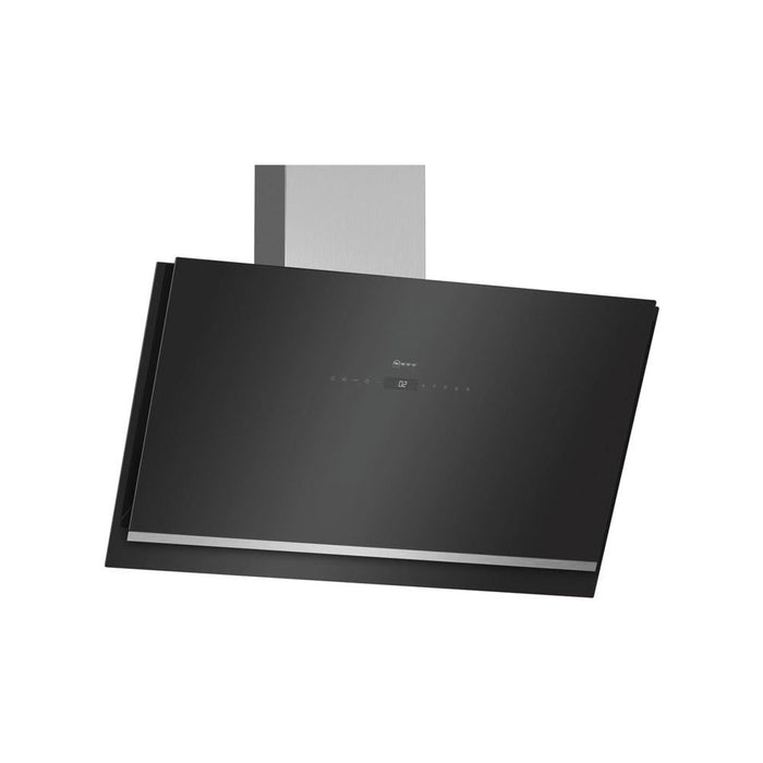 Neff N90 D96IKW1S0B 90cm Angled Glass Chimney Hood - Black - Unbeatable Bathrooms