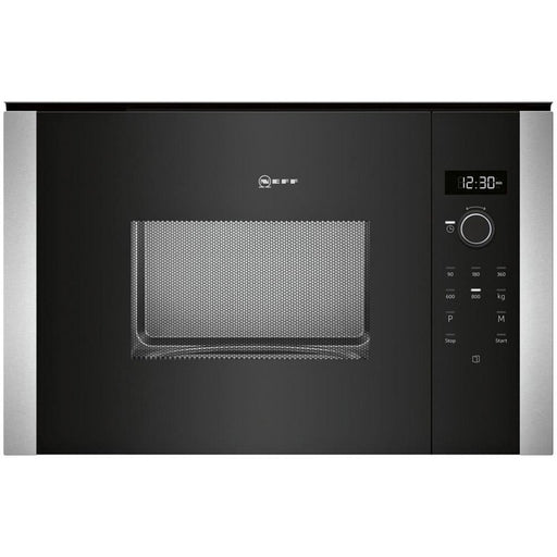 Neff N50 HLAWD23N0B Microwave - Black with Steel Trim - Unbeatable Bathrooms
