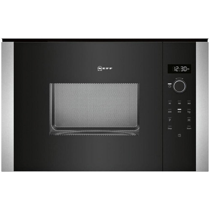 Neff N50 HLAWD23N0B Microwave - Black with Steel Trim - Unbeatable Bathrooms