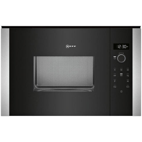 Neff N50 HLAWD23N0B Microwave - Black with Steel Trim - Unbeatable Bathrooms