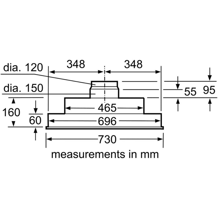 Neff N30 D5655X1GB Canopy Hood - Metallic Silver - Unbeatable Bathrooms