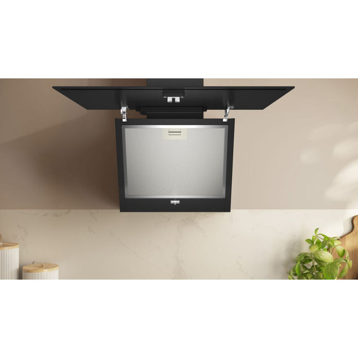 Neff N30 D83IDK1S0B Angled Chimney Hood - Black Glass - Unbeatable Bathrooms