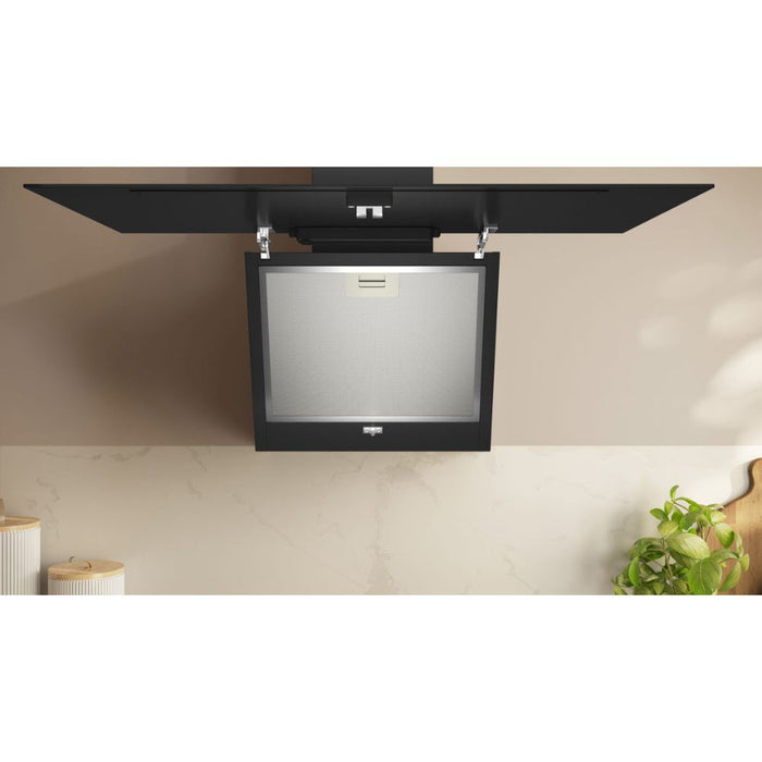 Neff N30 D83IDK1S0B Angled Chimney Hood - Black Glass - Unbeatable Bathrooms