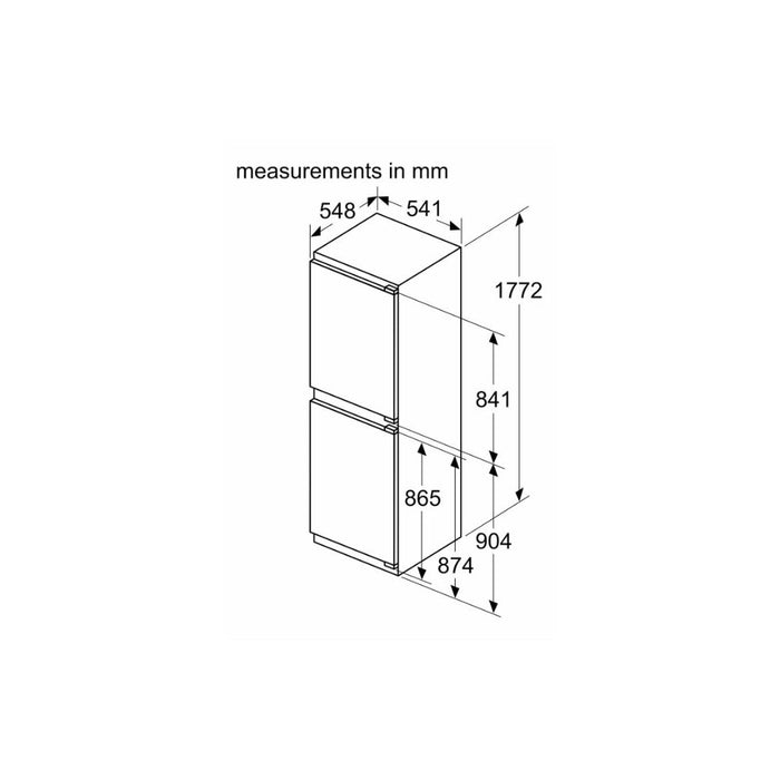 Neff N30 KI7851FE0G B/I No Frost 50/50 Fridge Freezer - Unbeatable Bathrooms