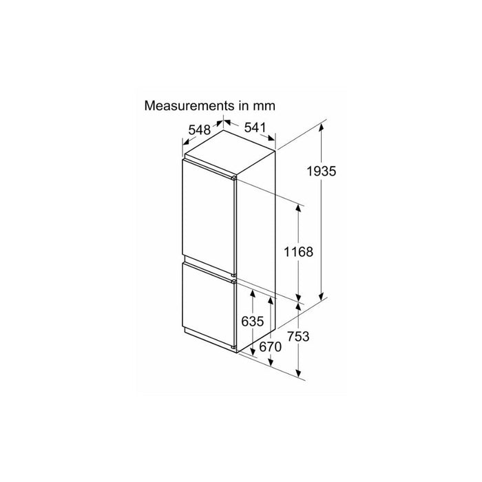 Neff N30 KI7961SE0 B/I NoFrost 60/40 Fridge Freezer - Unbeatable Bathrooms