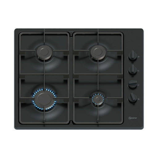 Neff N30 T26BKP6S0 60cm Gas Hob - Black - Unbeatable Bathrooms