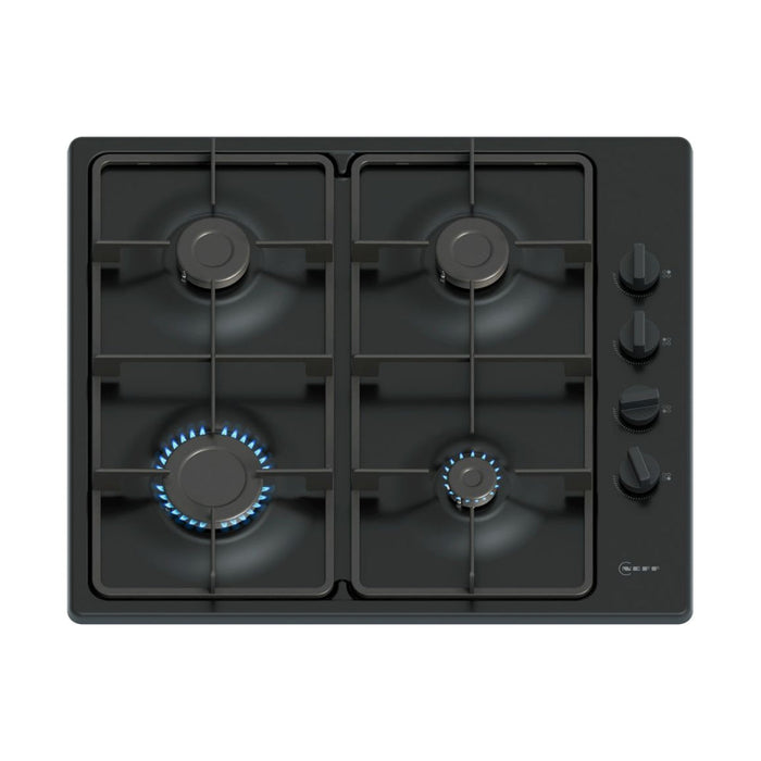 Neff N30 T26BKP6S0 60cm Gas Hob - Black - Unbeatable Bathrooms