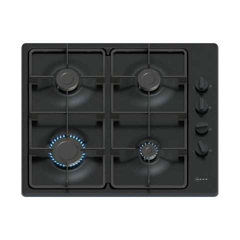 Neff N30 T26BKP6S0 60cm Gas Hob - Black - Unbeatable Bathrooms