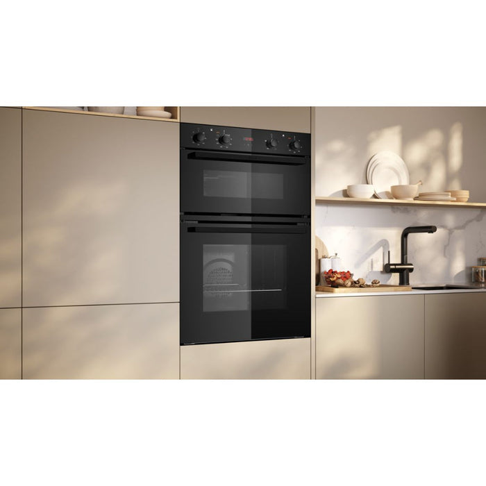 Neff N30 U1DCC0AK3B Double Electric Oven - Black - Unbeatable Bathrooms