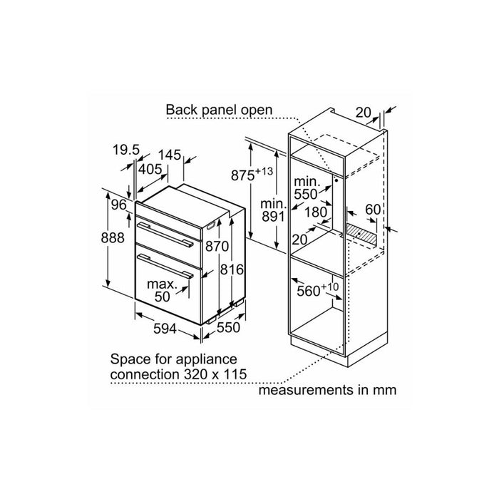 Neff N30 U1DCC0AK3B Double Electric Oven - Black - Unbeatable Bathrooms
