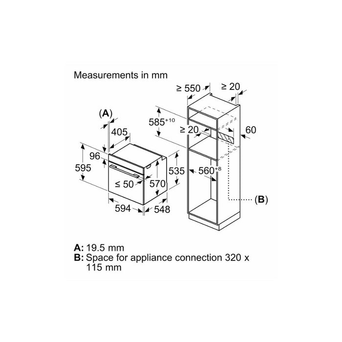 Neff N50 B3ACE4AG3B Single Slide&Hide Electric Oven - Unbeatable Bathrooms