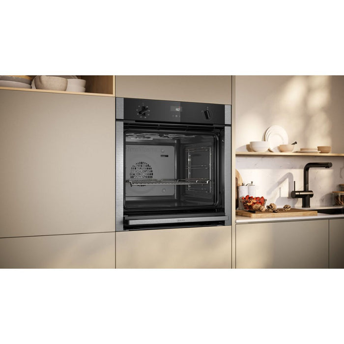 Neff N50 B4ACF1AN3B Single Slide&Hide Electric Oven - St/Steel - Unbeatable Bathrooms