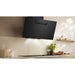 Neff N50 D85IFN1S0B 80cm Angled Chimney Hood - Black Glass - Unbeatable Bathrooms