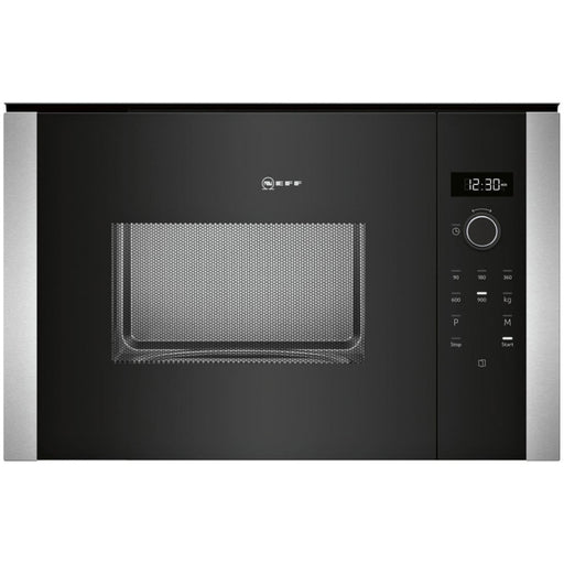 Neff N50 HLAWD53N0B 900W Microwave - Black w/Steel Trim - Unbeatable Bathrooms