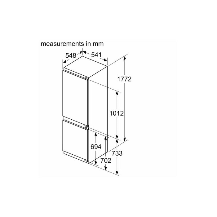 Neff N50 KI7862FE0G B/I NoFrost 60/40 Fridge Freezer - Unbeatable Bathrooms