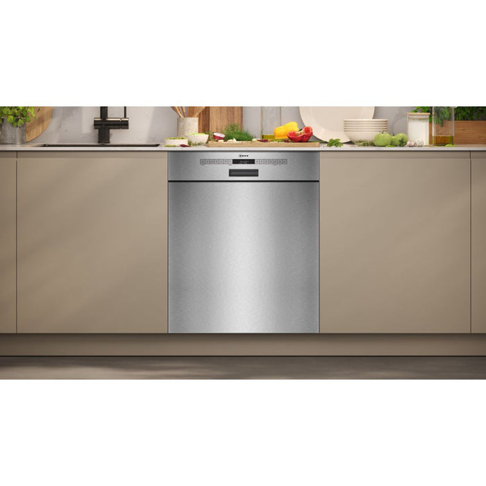 Neff N50 S145HTS01G S/I 13 Place Dishwasher - Brushed Steel - Unbeatable Bathrooms