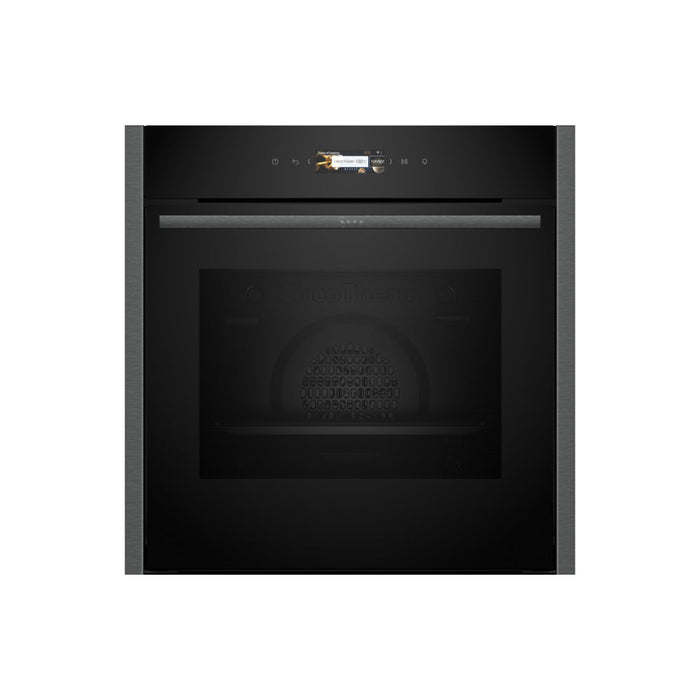 Neff N70 B24CR31G0B Single Electric Oven - Black w/Graphite Trim - Unbeatable Bathrooms