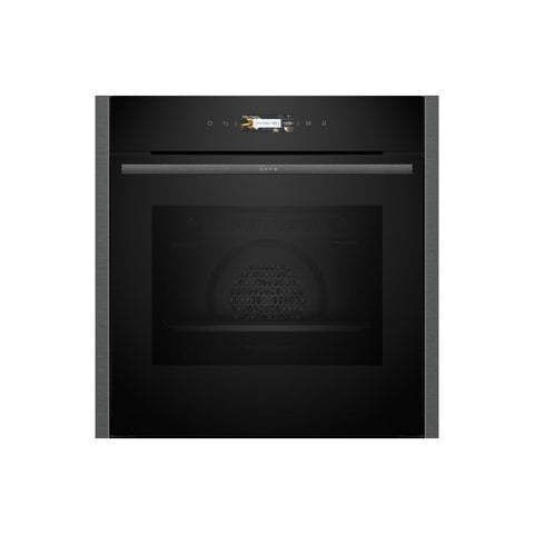 Neff N70 B24CR31G0B Single Electric Oven - Black w/Graphite Trim - Unbeatable Bathrooms