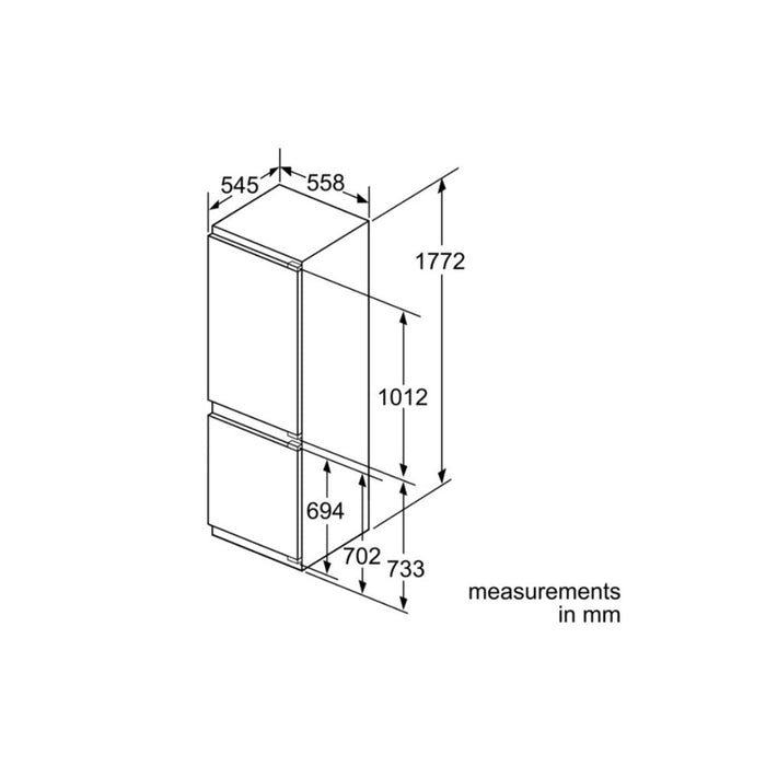 Neff N70 KI6873FE0G B/I 70/30 Fridge Freezer - Unbeatable Bathrooms