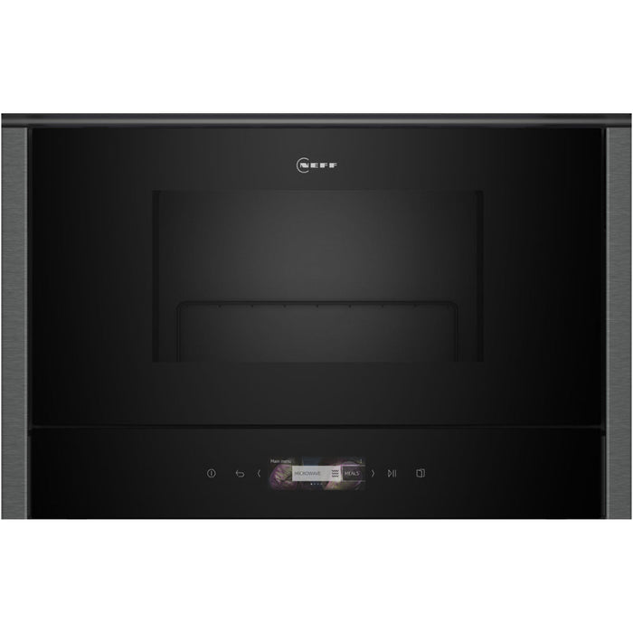 Neff N70 NL4GR31G1B B/I 900W Microwave & Grill - Black w/Graphite Trim - Unbeatable Bathrooms
