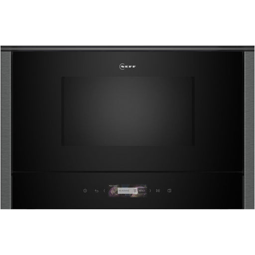 Neff N70 NL4WR21G1B B/I 900W Microwave - Black w/Graphite Trim - Unbeatable Bathrooms