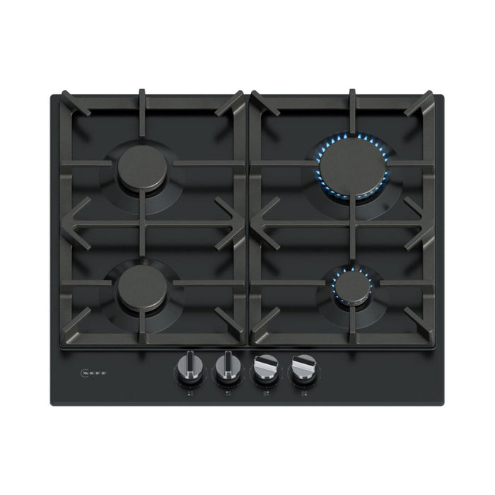 Neff N70 T26CIP8S0 60cm Gas Hob - Black - Unbeatable Bathrooms