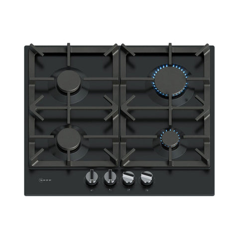 Neff N70 T26CIP8S0 60cm Gas Hob - Black - Unbeatable Bathrooms