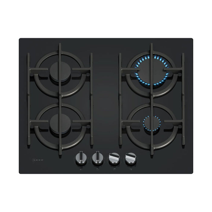 Neff N70 T26PIP4S0 60cm Gas Hob - Black - Unbeatable Bathrooms