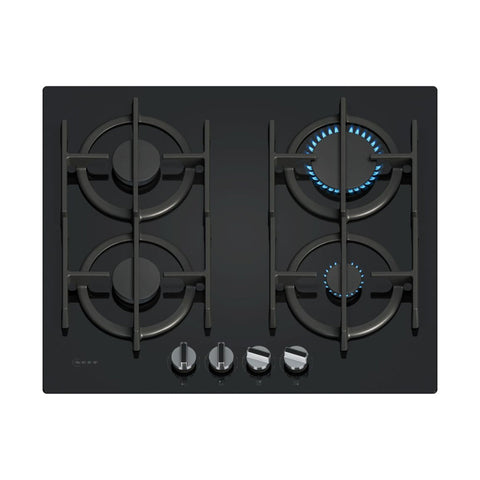 Neff N70 T26PIP4S0 60cm Gas Hob - Black - Unbeatable Bathrooms