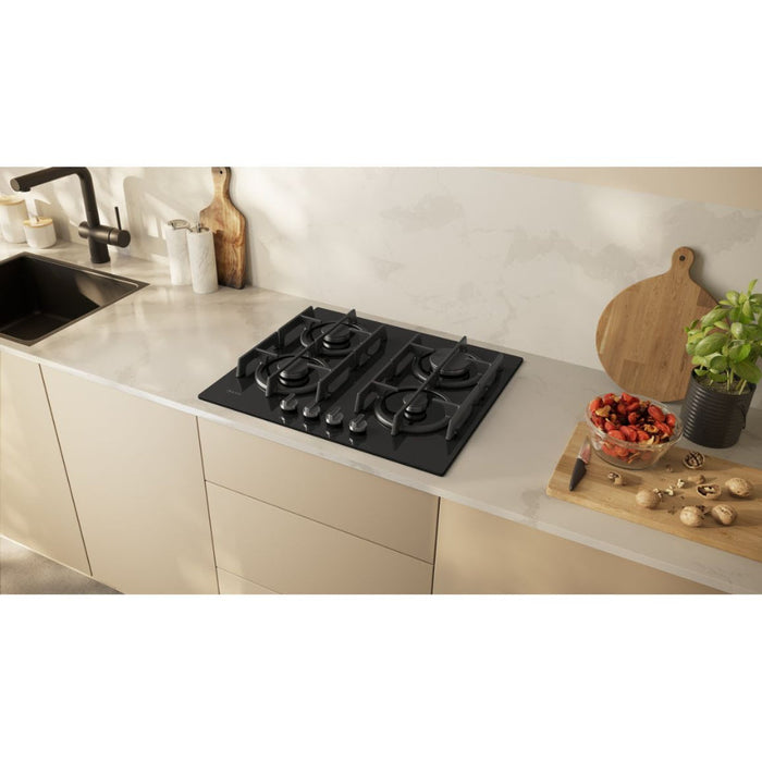 Neff N70 T26PIP4S0 60cm Gas Hob - Black - Unbeatable Bathrooms