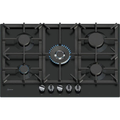 Neff N70 T27CIQ8S0 75cm Gas Hob - Black - Unbeatable Bathrooms