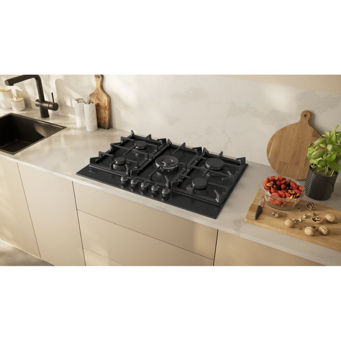 Neff N70 T27CIQ8S0 75cm Gas Hob - Black - Unbeatable Bathrooms