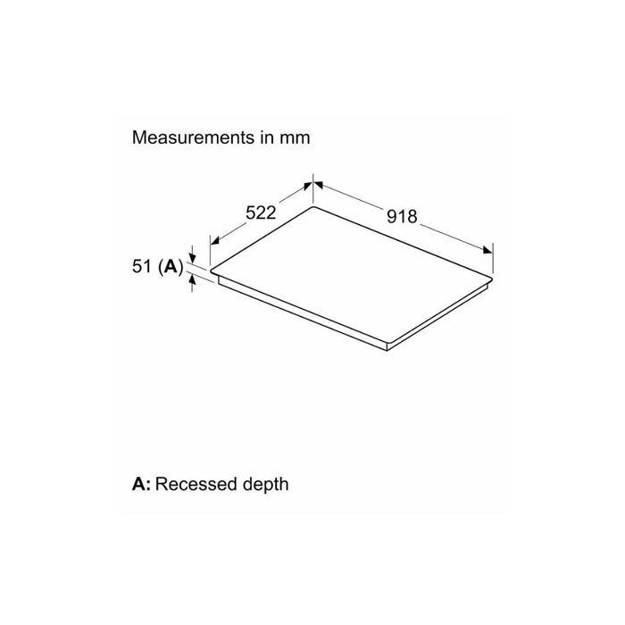 Neff N70 T69FHV4L0 90cm Flex Induction Hob - Black Glass - Unbeatable Bathrooms