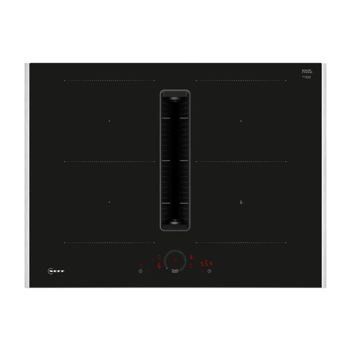 Neff N70 V57THQ4L0 70cm Venting Combi Induction Hob - Black & St/Steel - Unbeatable Bathrooms